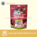 Transparent plastic laminated resealable dog chew food doypack